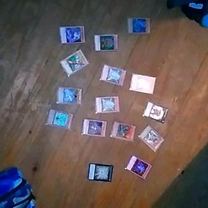 Vintage mint holographic yugioh cards